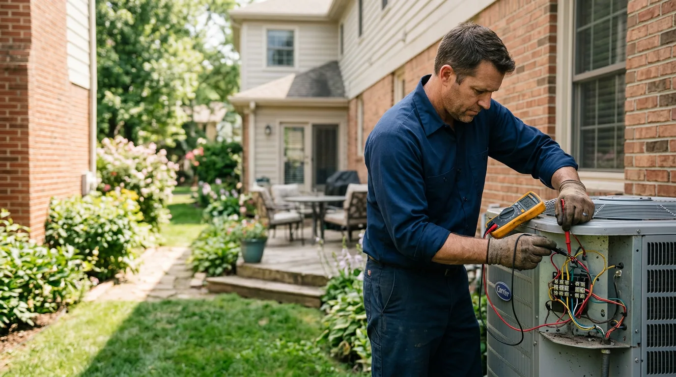 HVAC technician working near Olema, CA